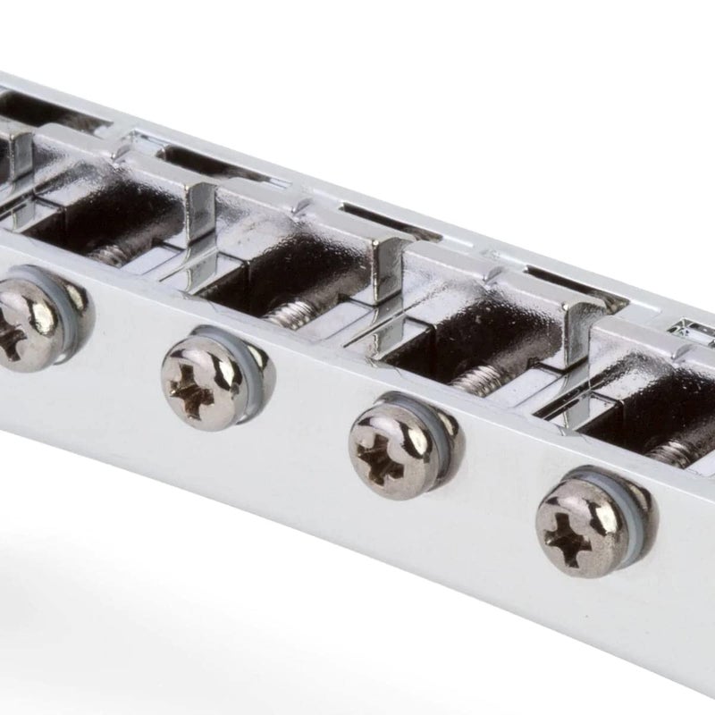 TonePros Locking Tune-o-matic (small posts) Notched Saddles Chrome - Image 3